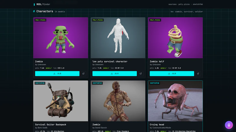 MODL // 3D asset finder for game devs screenshot 3