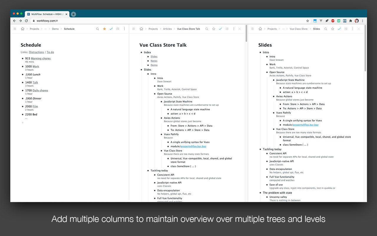 WorkFlowy MultiFlow gallery image