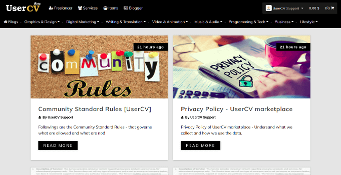 UserCV - Personal CV Page or Company Page with built-in Blog gallery image