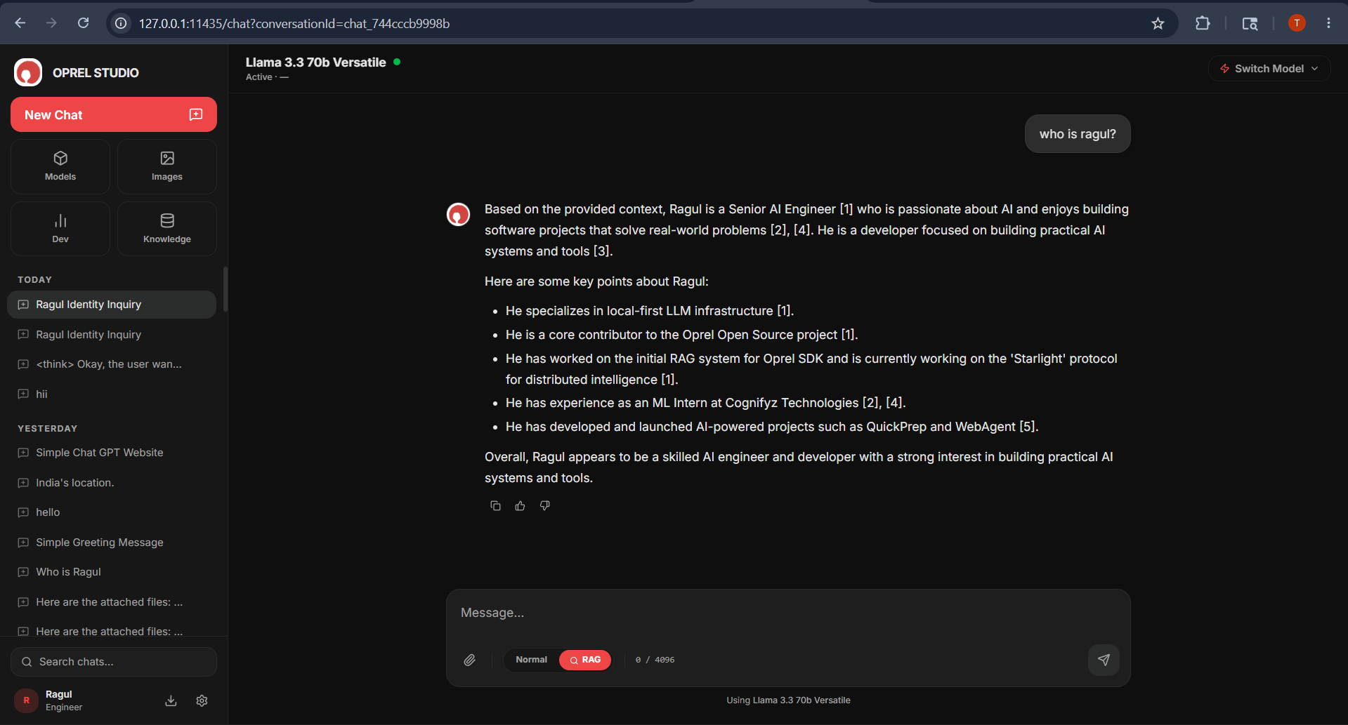 Oprel  v0.6.0 gallery image