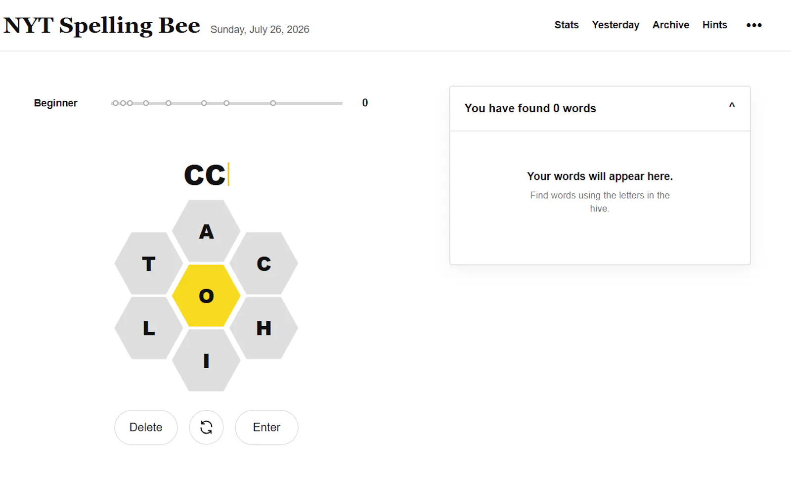 NYT Spelling Bee screenshot 1