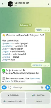 Opencode Telegram Bot gallery image