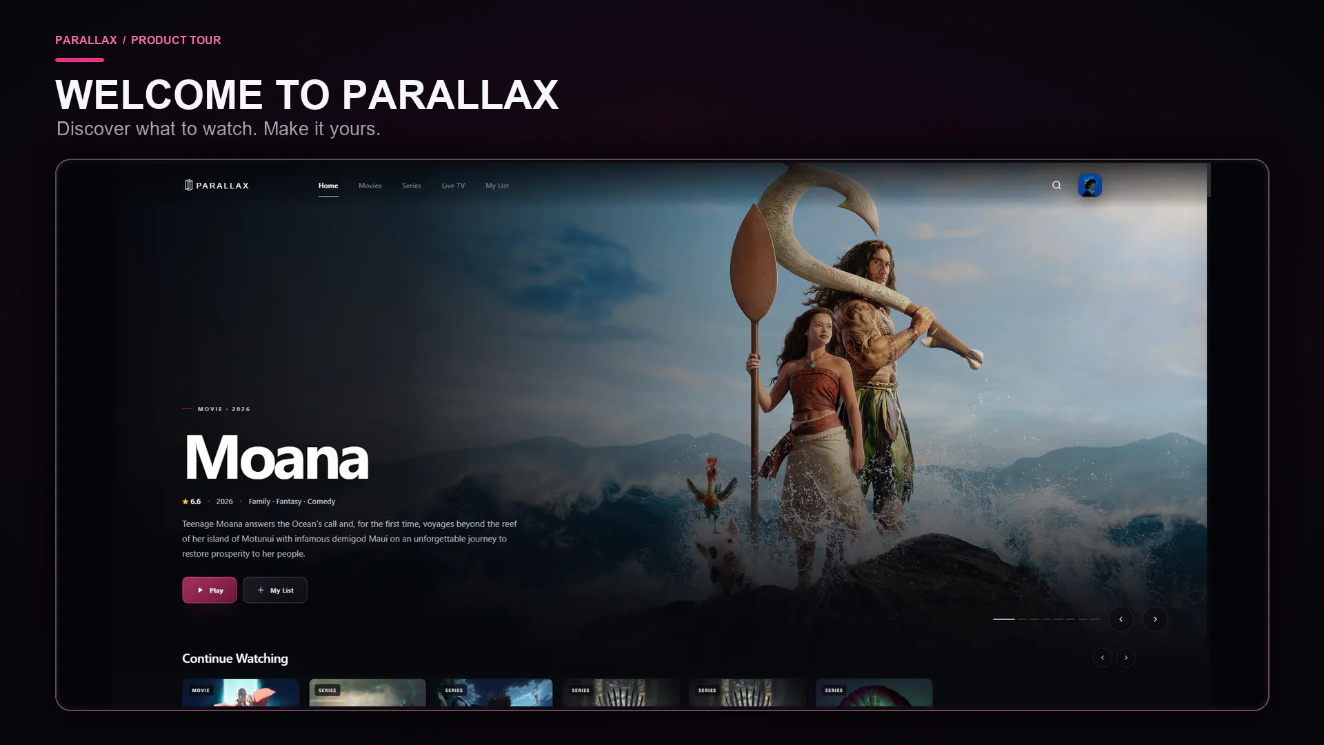 PARALLAX Streaming gallery image