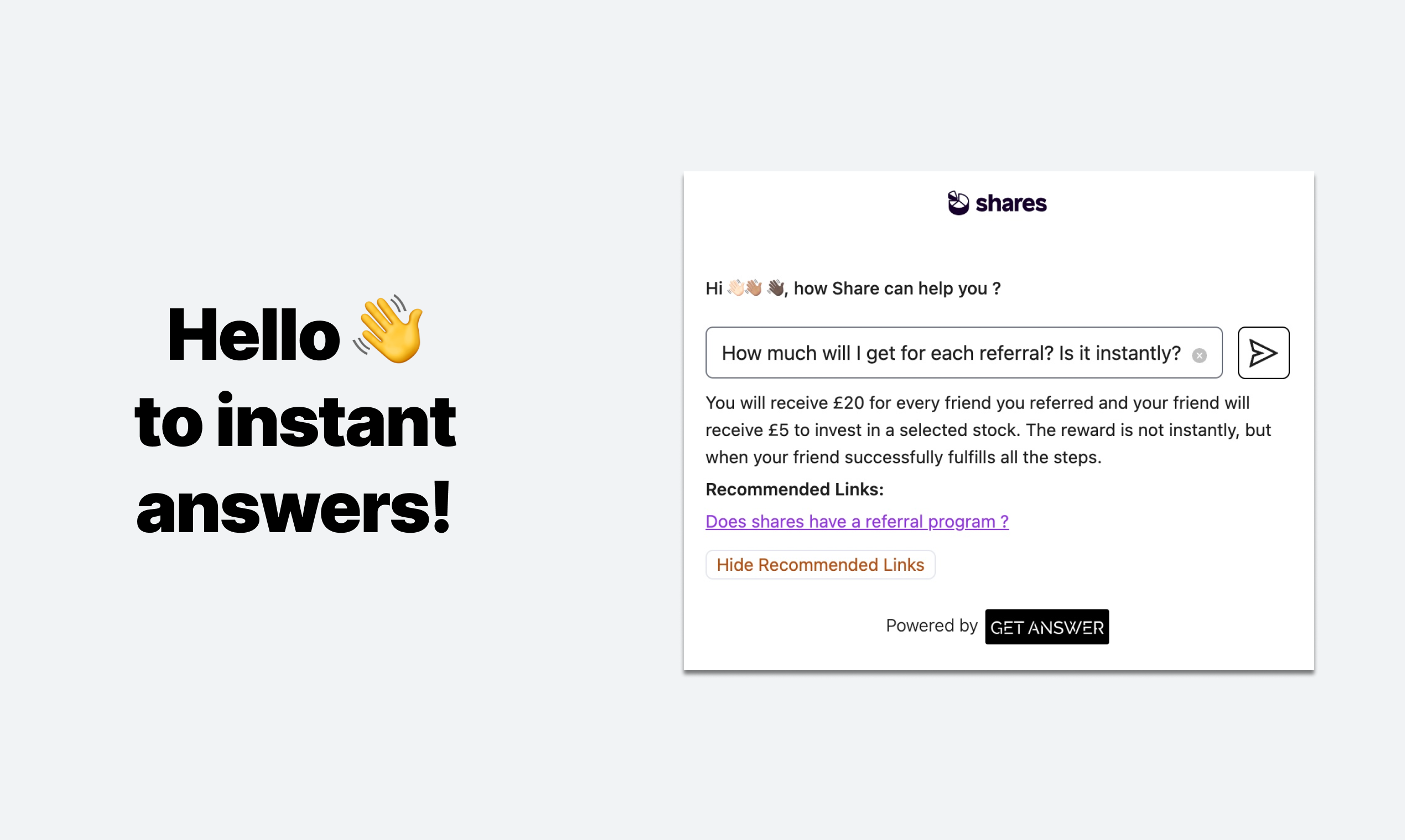 GetAnswer - Platform that Integrate ChatGPT with your internal knowledge |  Product Hunt