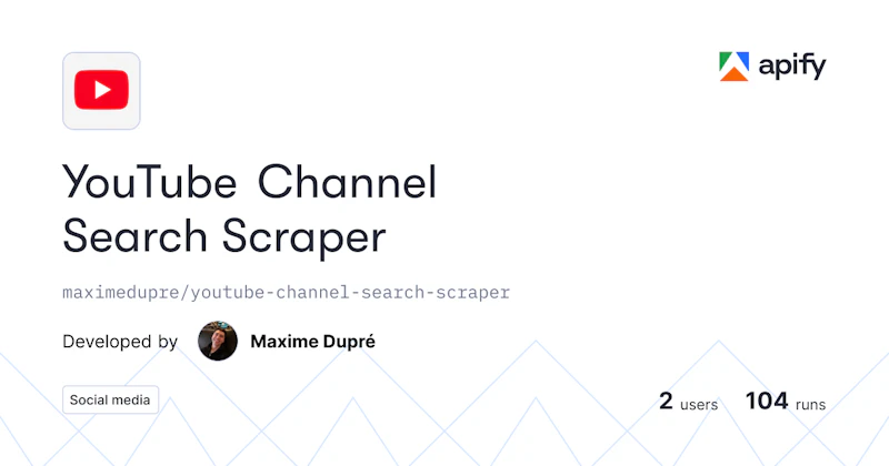 YouTube Channel Search Scraper screenshot 1
