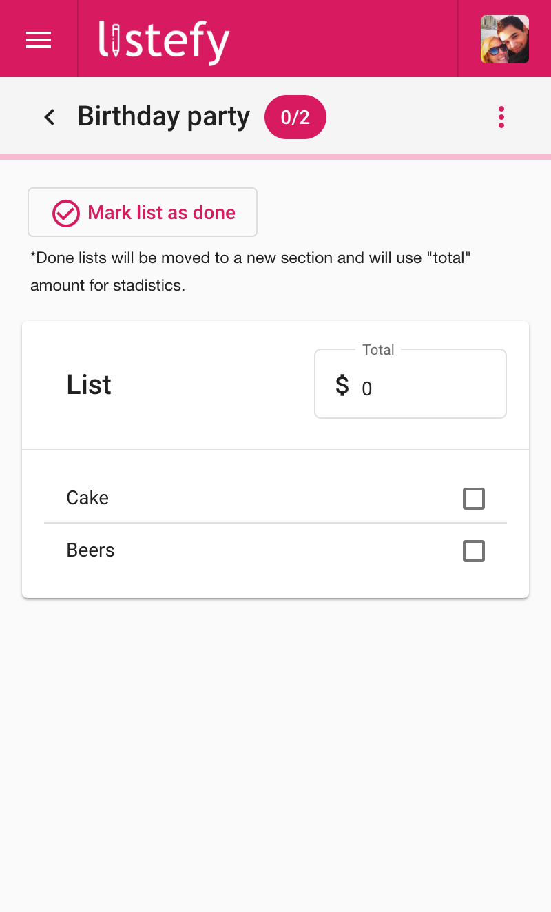 Listefy gallery image