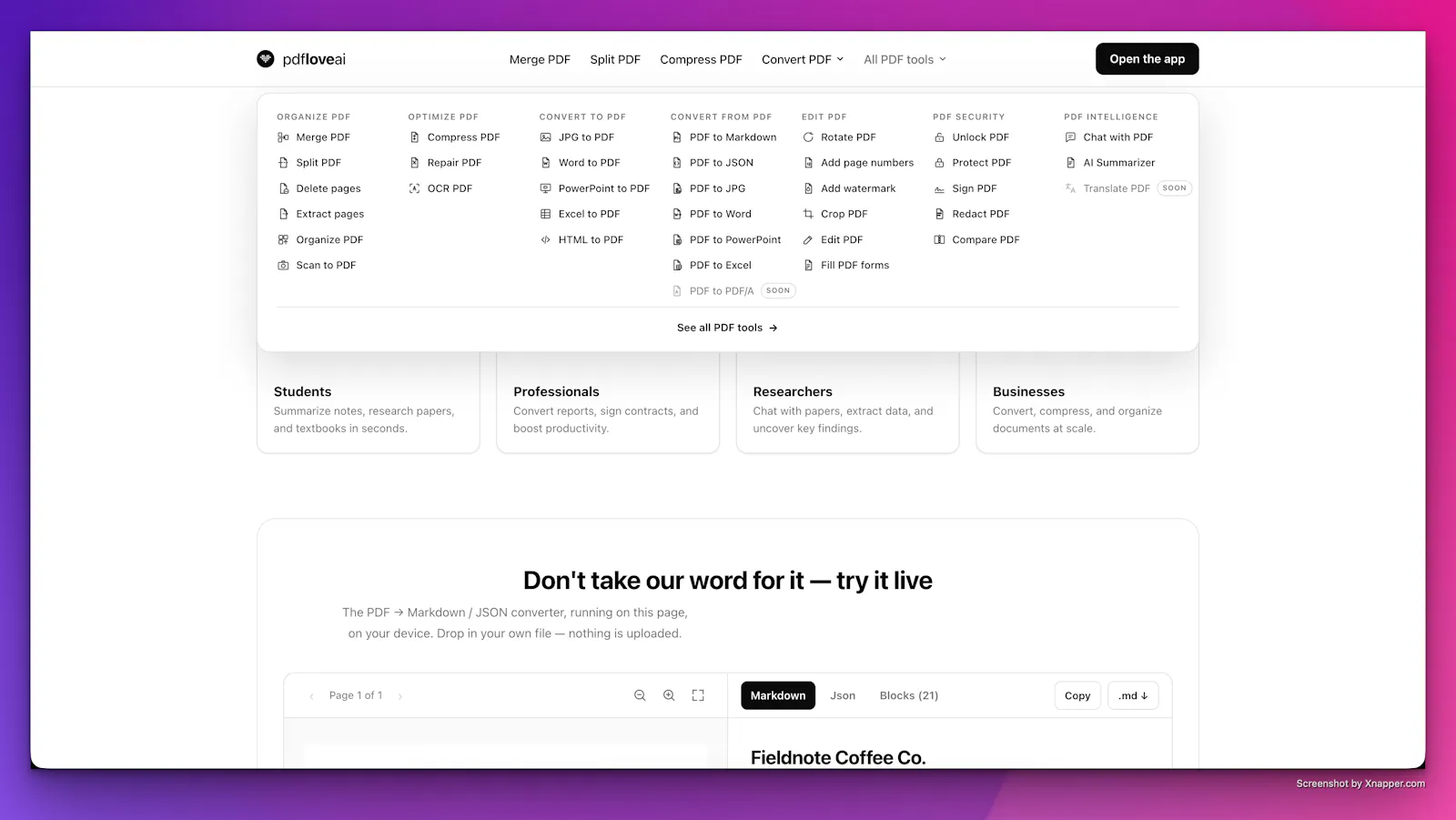 PDFLove AI screenshot 2