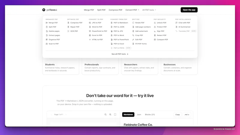 PDFLove AI screenshot 2