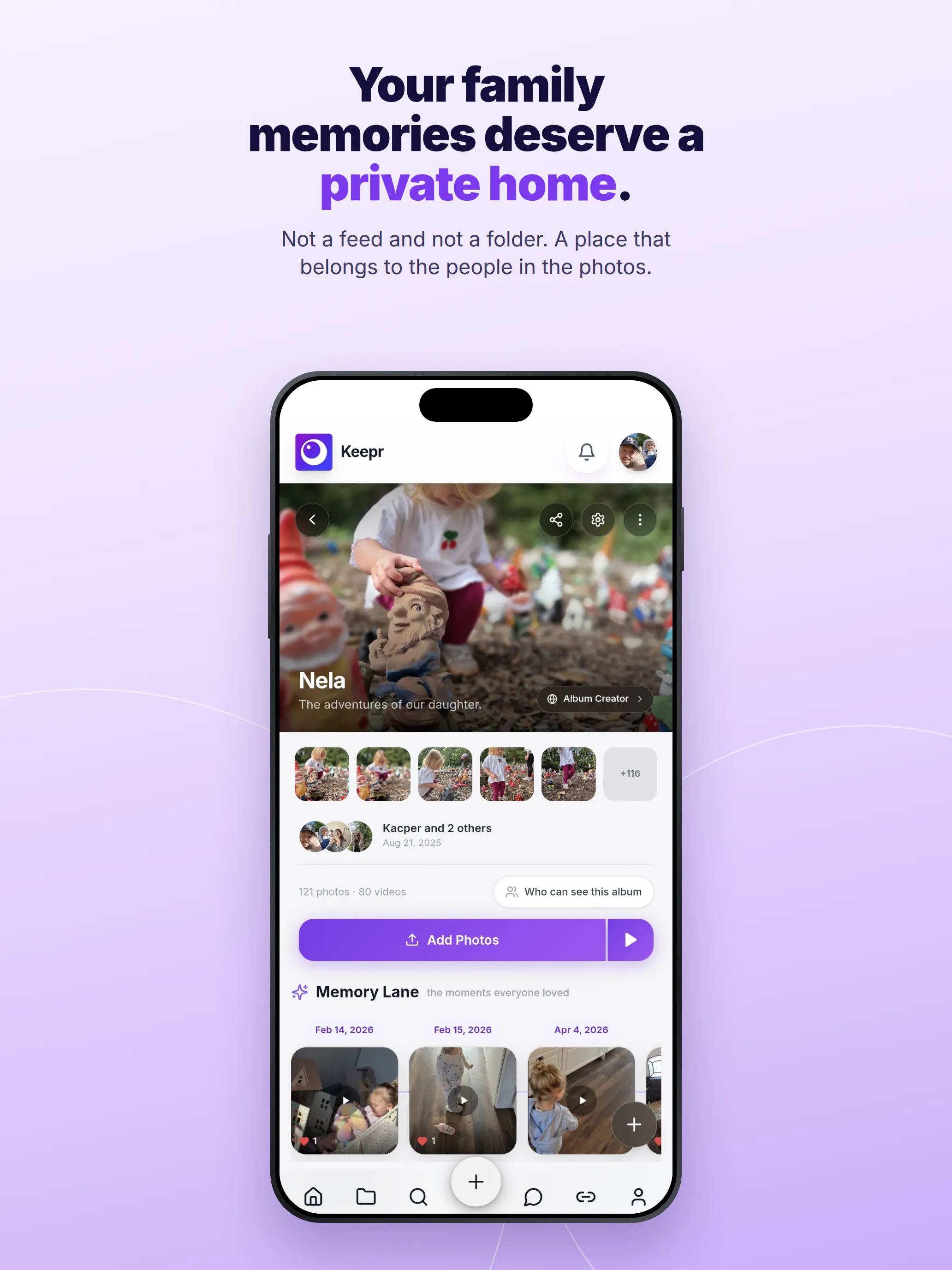 Keepr Circle, Private Family Photo Share gallery image