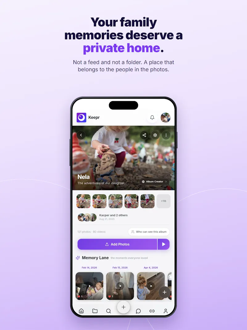 Keepr Circle, Private Family Photo Share screenshot 1