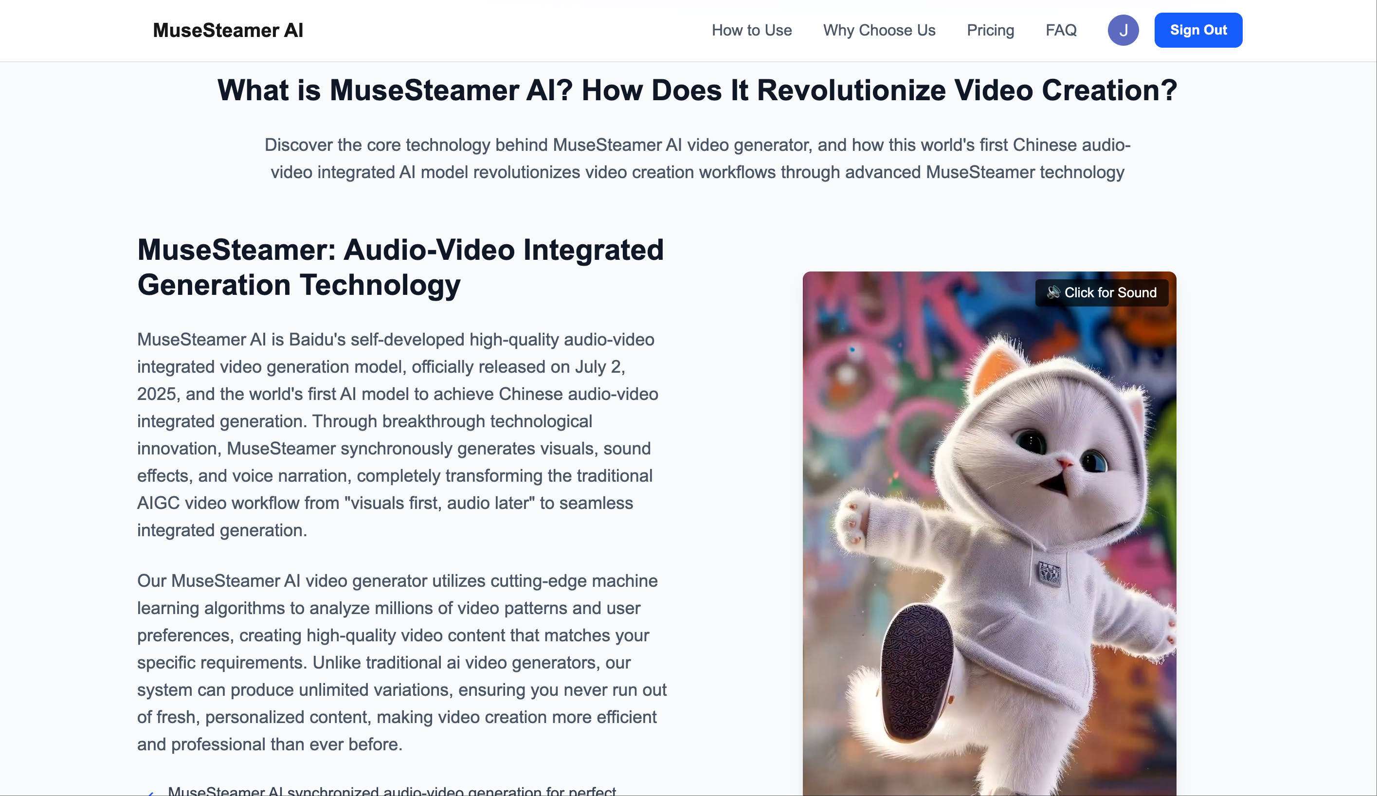 Museteameri AI - Generatore di video AI integrato audio-video media 3