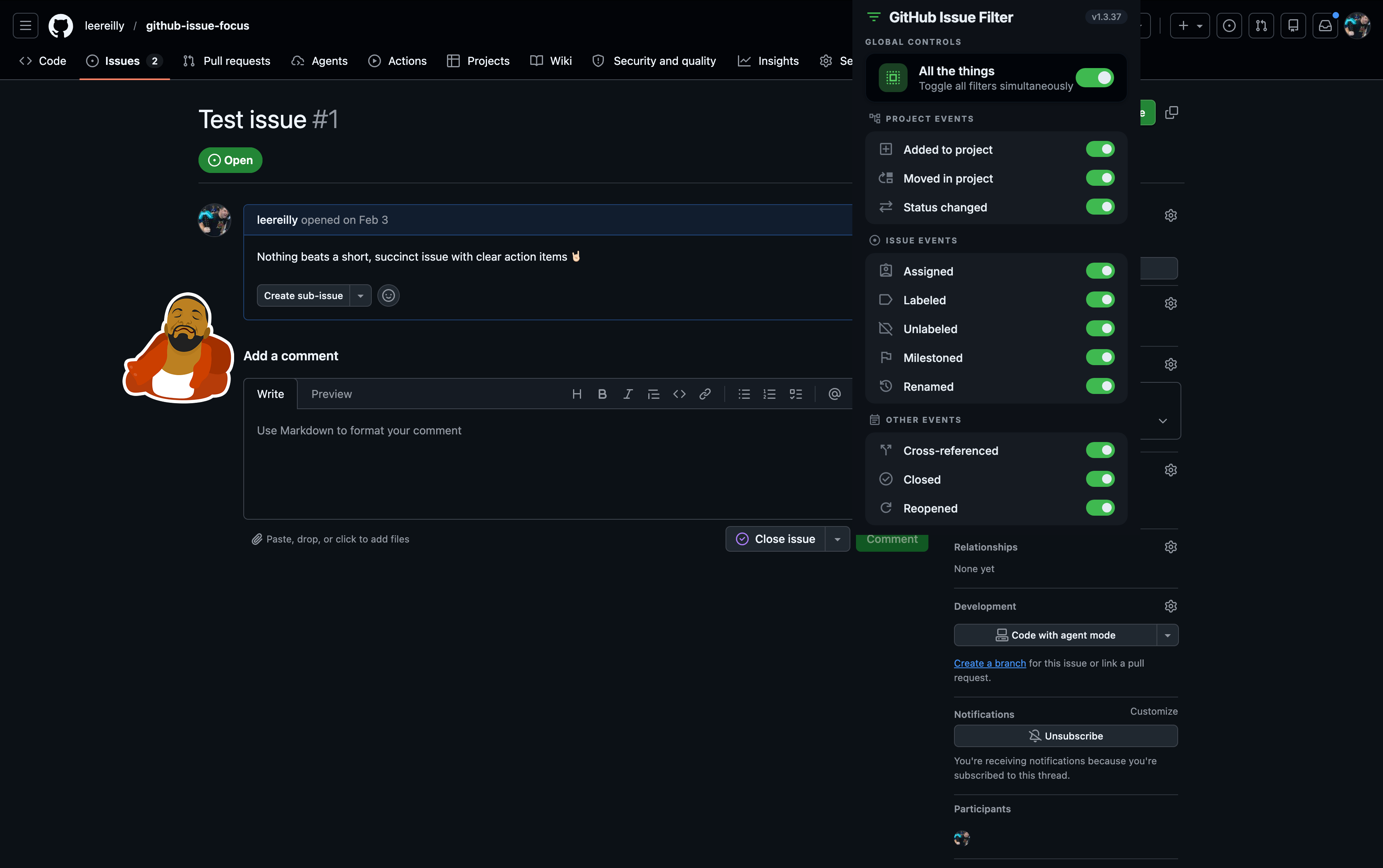 GitHub Issue Focus gallery image
