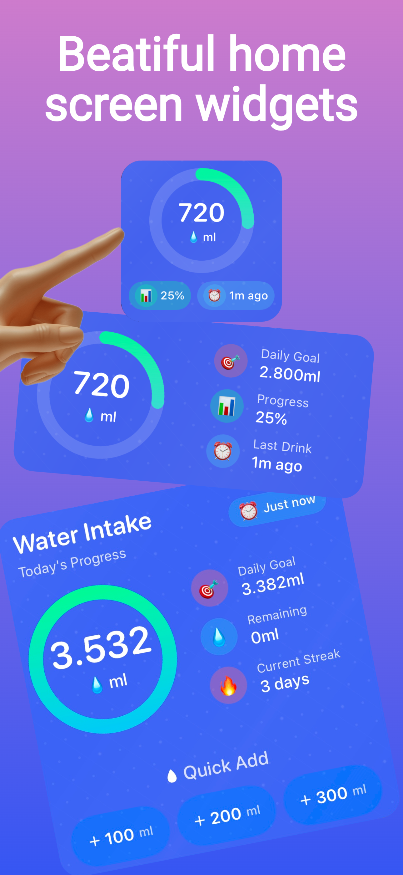 Druppel - Watervracking, hydratatietracking, dagelijks waterdoel media 4