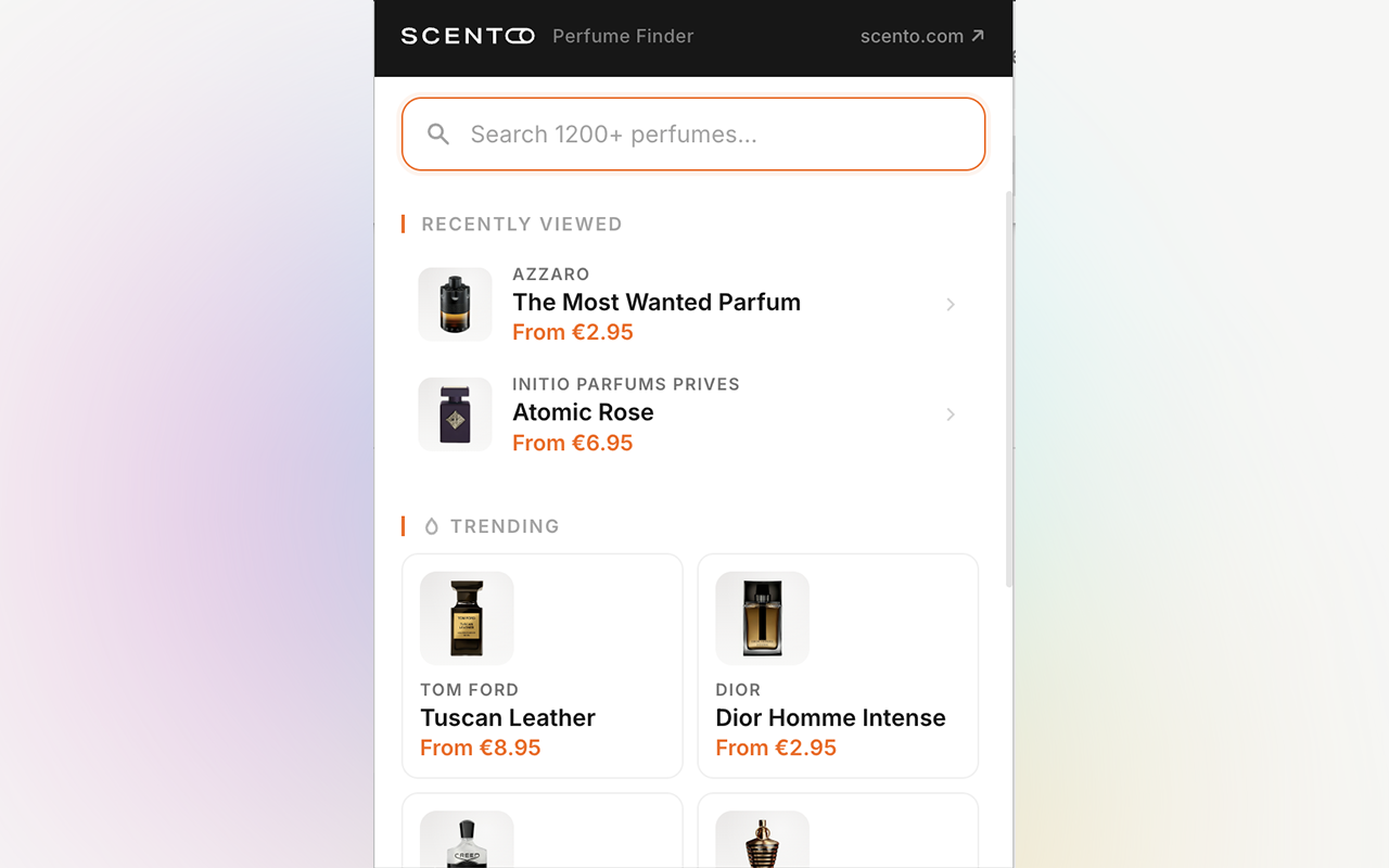 Scento - Screenshot 3 showing product features and functionality