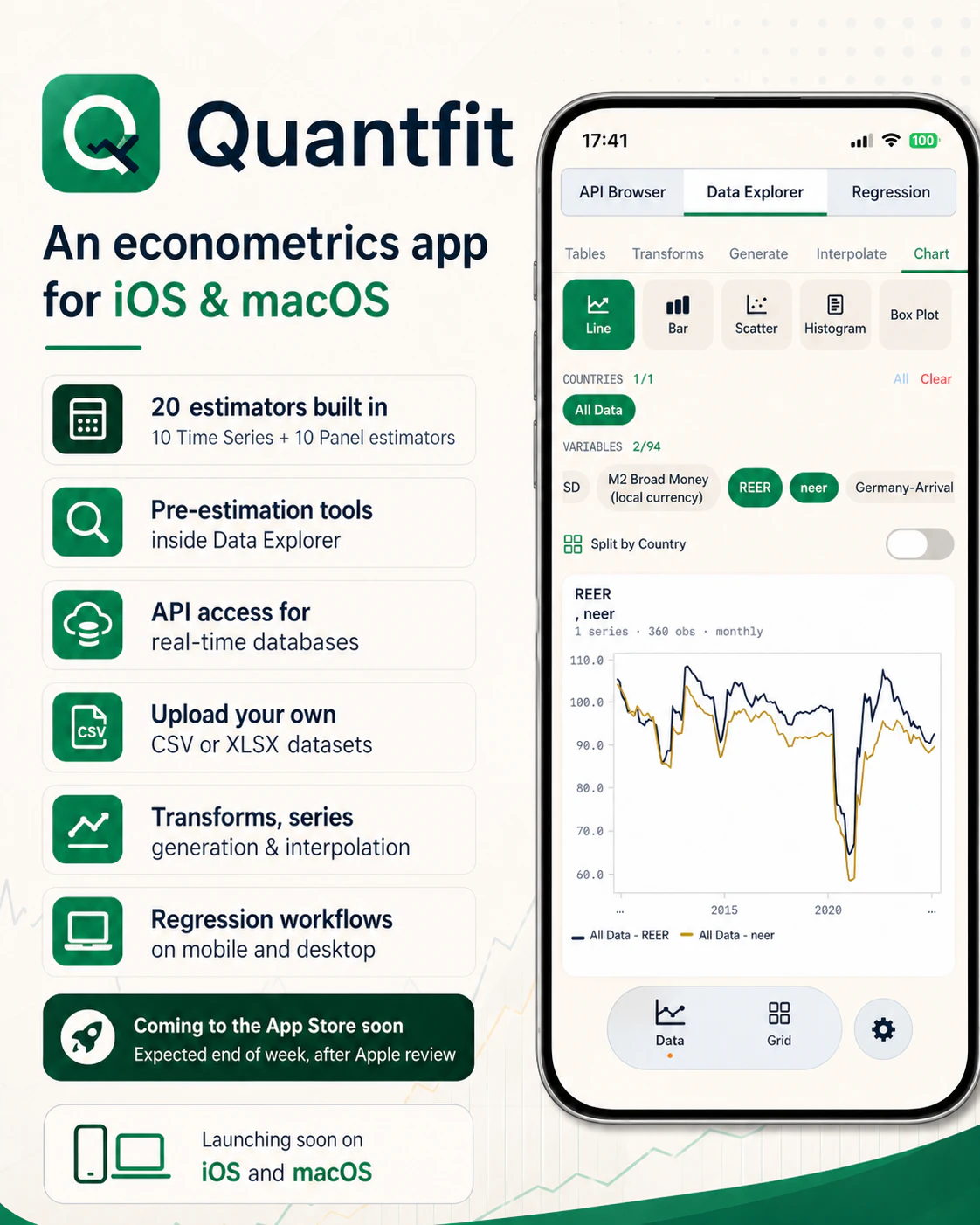 QuantFit - Econometrics in pocket logo