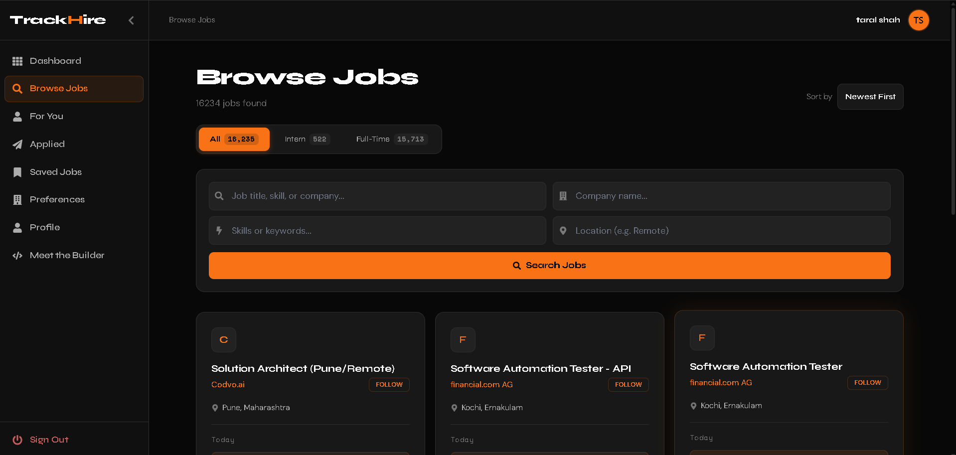 TrackHire - Screenshot 3 showing product features and functionality