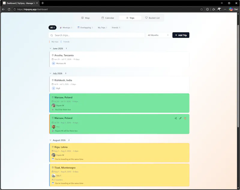 TripSynq screenshot 2