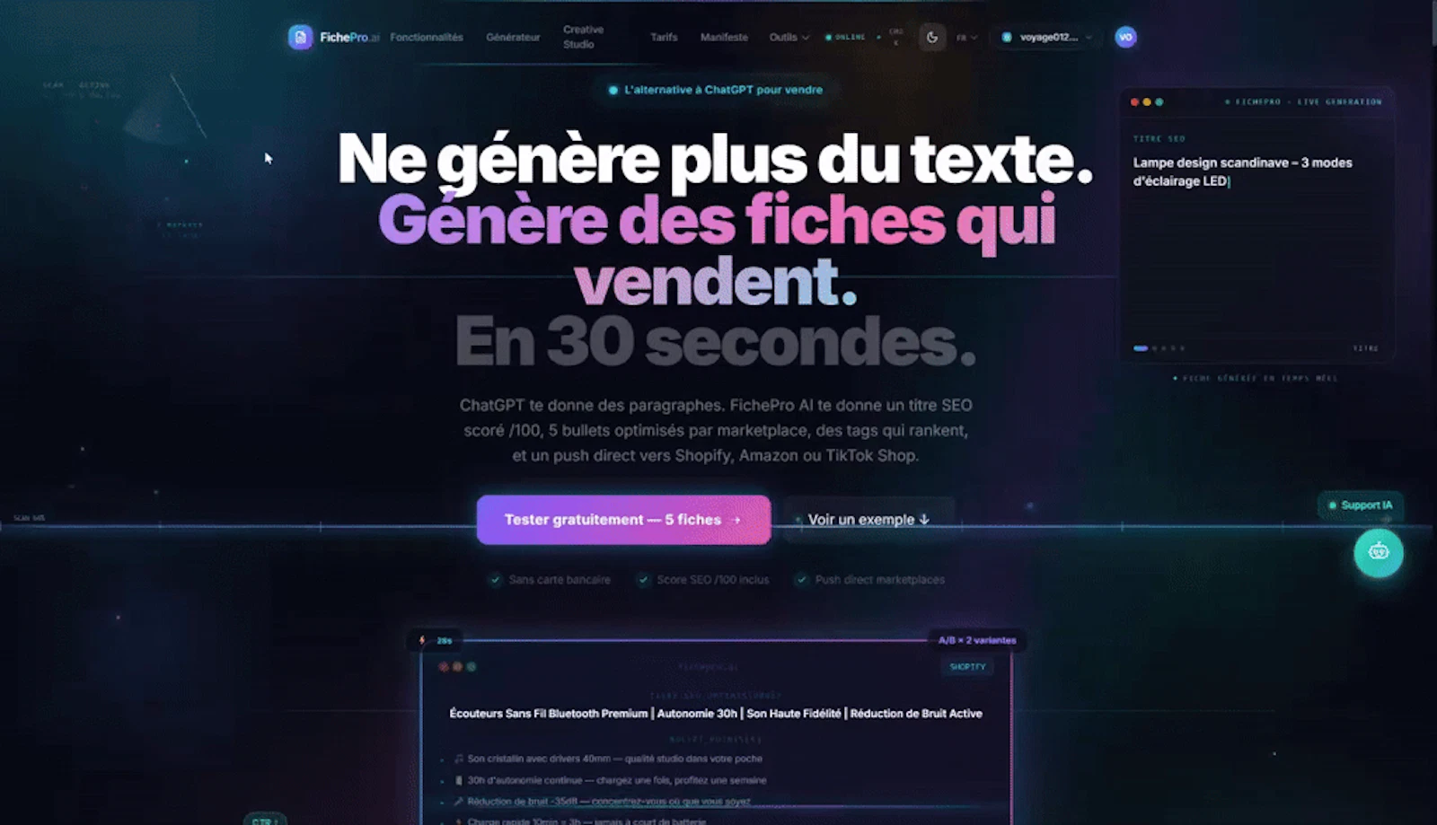 FichePro AI screenshot 1 (video preview)