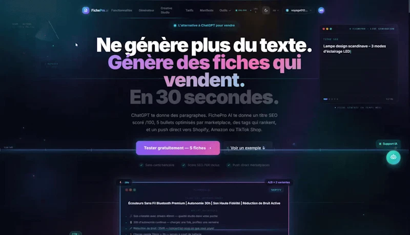FichePro AI screenshot 1 (video preview)