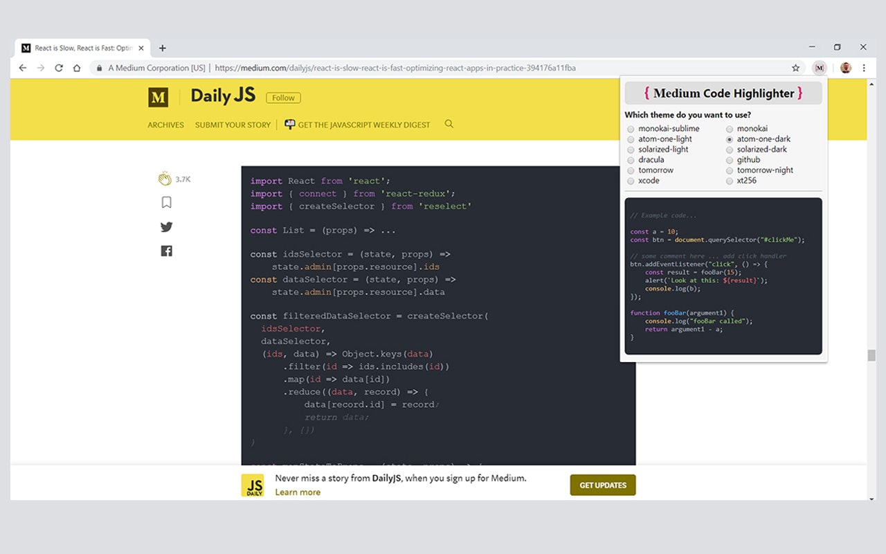 Medium Code Highlighter gallery image
