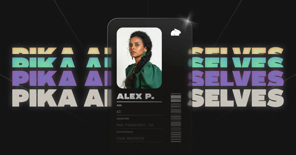 Pika AI Selves - Main product screenshot demonstrating key features and user interface