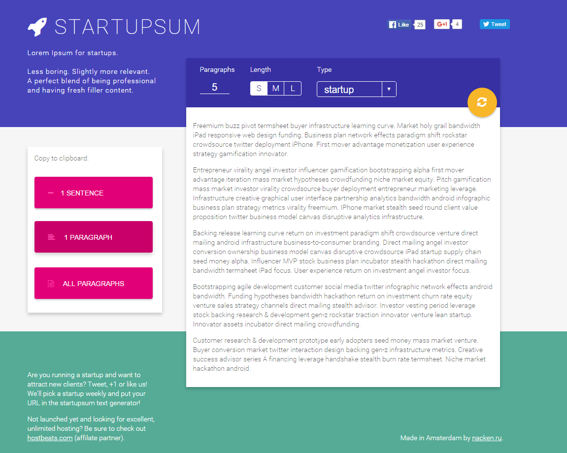 Startup lorem ipsum