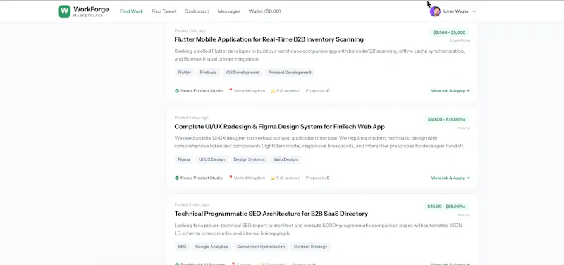 WorkForge — Upwork Clone Source Code screenshot 5