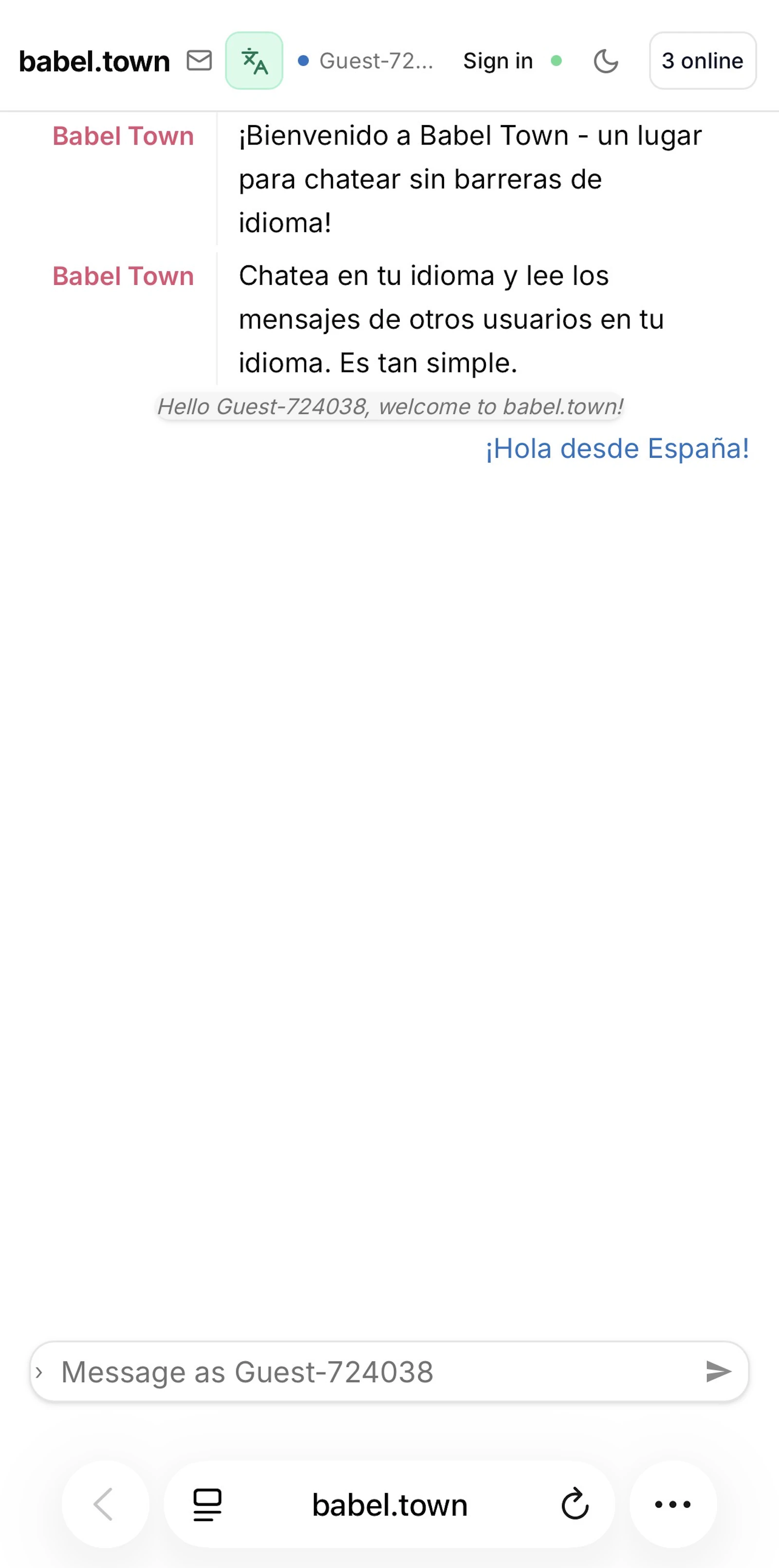 babel.town — Chat with the World screenshot 2