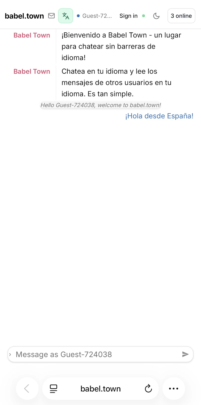 babel.town — Chat with the World screenshot 2