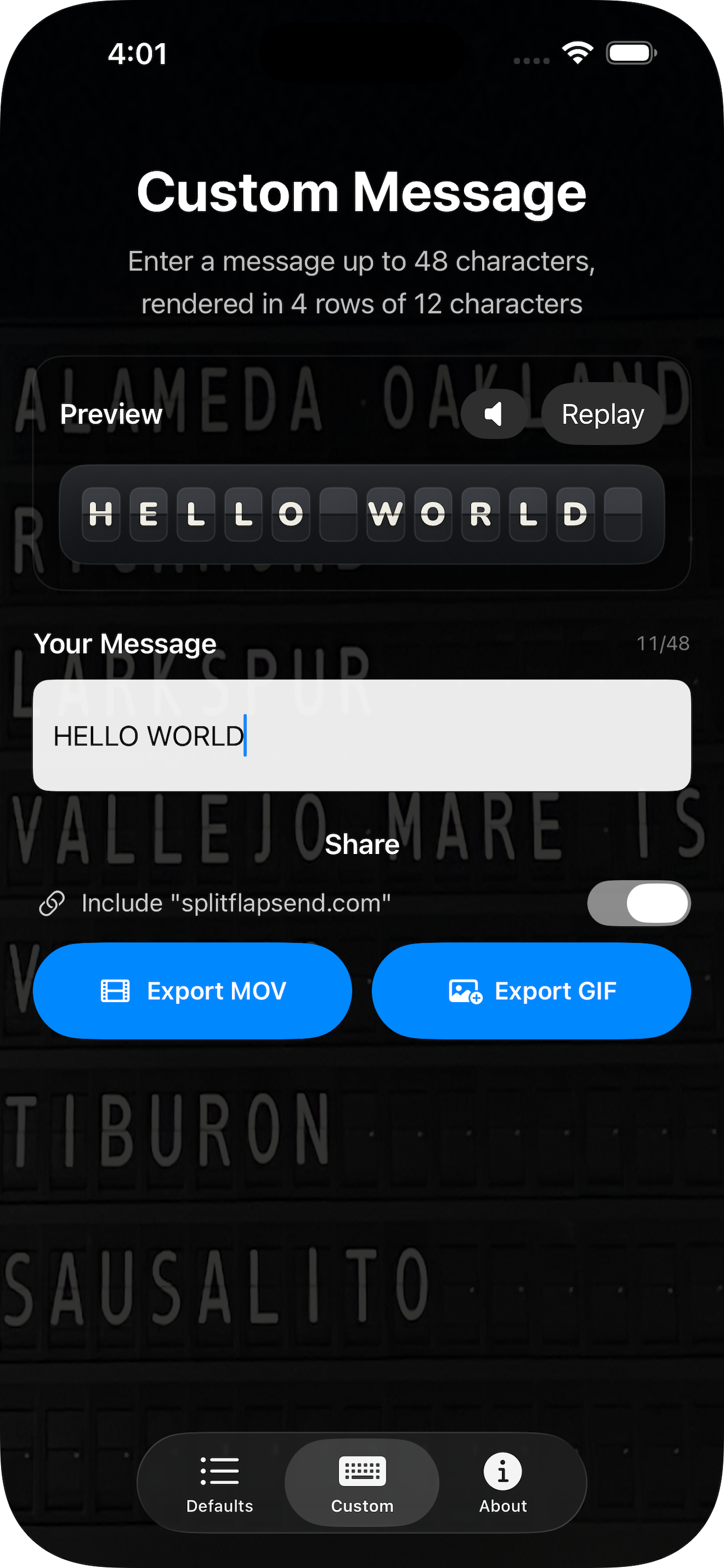 SplitFlapSend gallery image