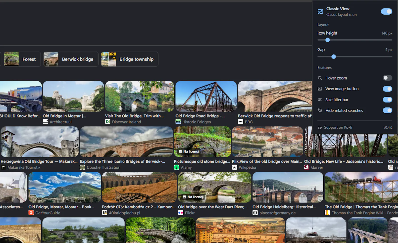 Classic View for Google Images screenshot 2