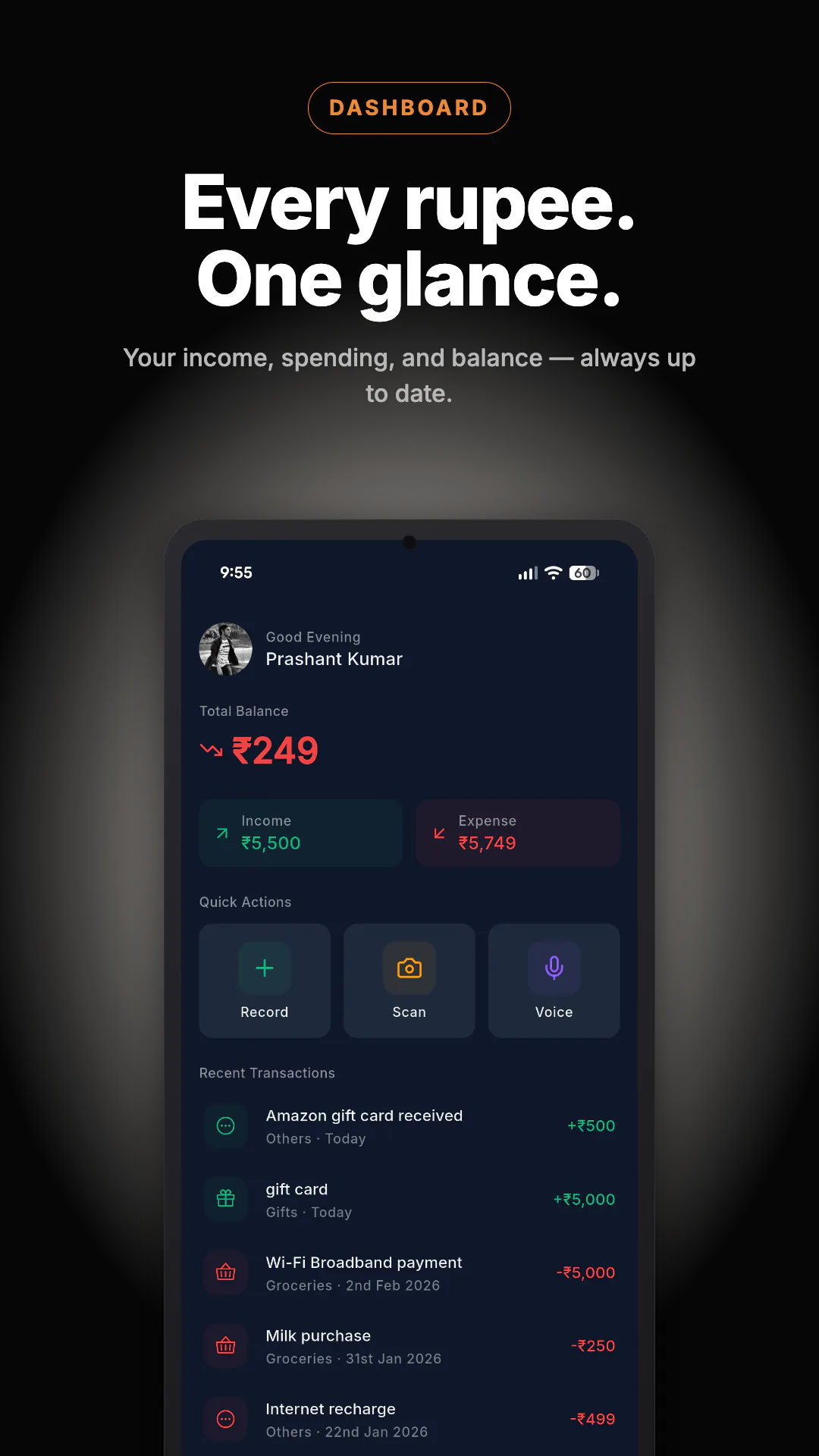 MoneyMinder | AI Expense Tracker gallery image