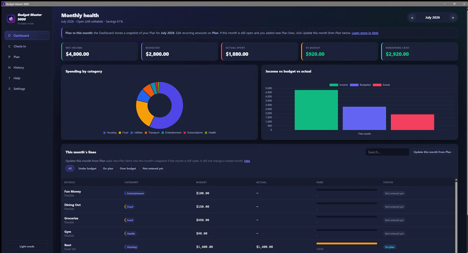 Budget Master 9000 screenshot 1