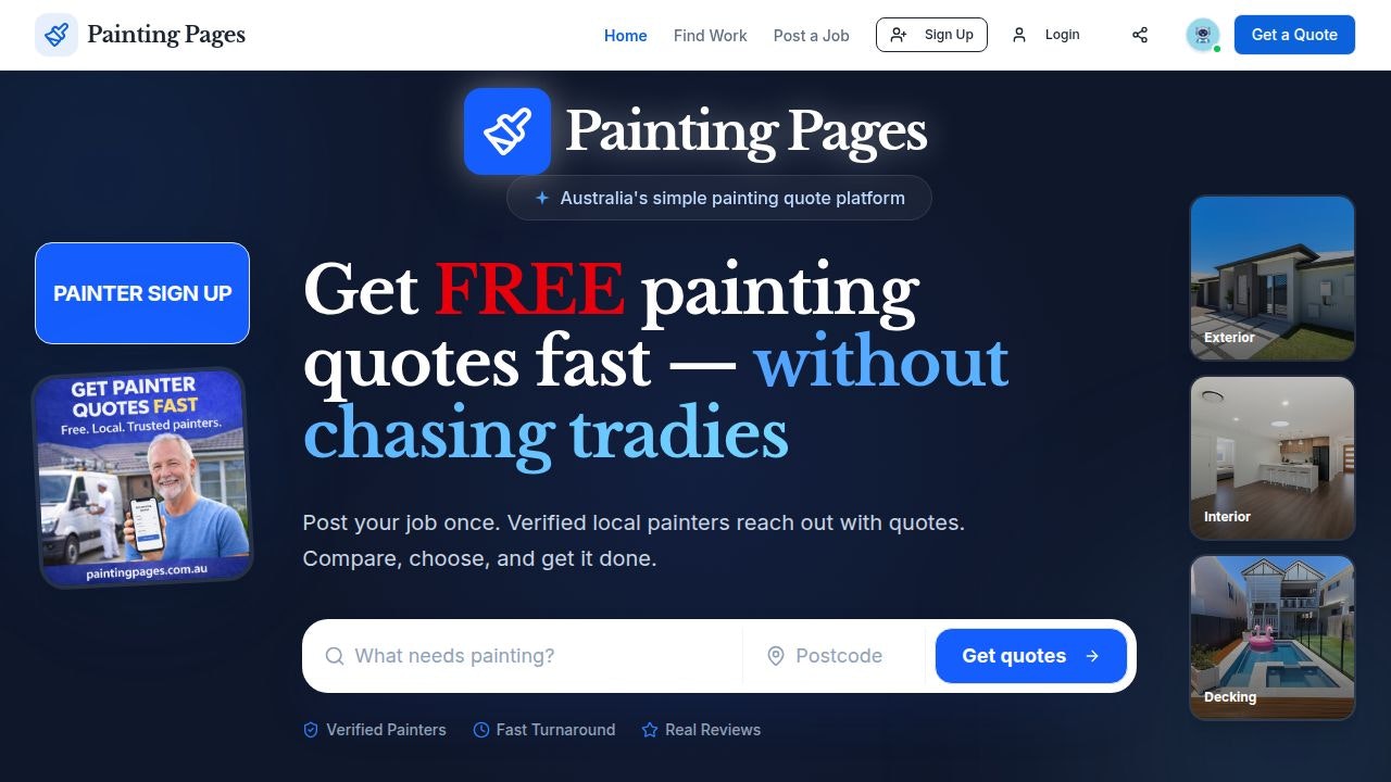 Painting Pages - Main product screenshot demonstrating key features and user interface