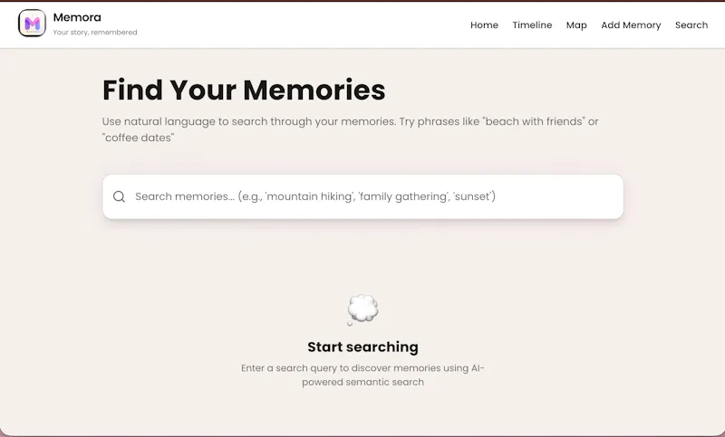 Memora screenshot 2