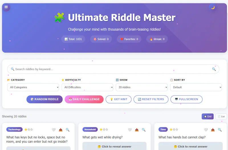 FreeWWW Riddle Master screenshot 1
