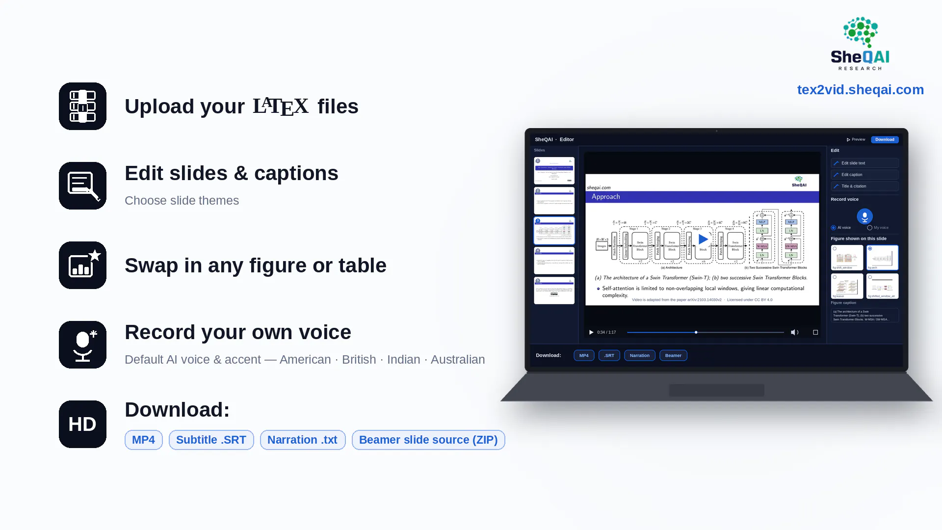 TeX2Vid: Convert papers into videos gallery image
