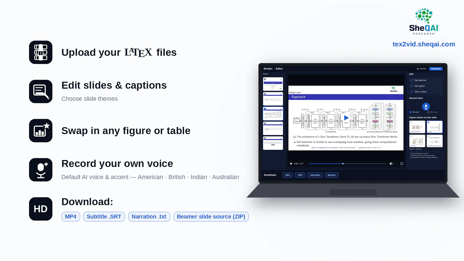 TeX2Vid: Convert papers into videos screenshot 4