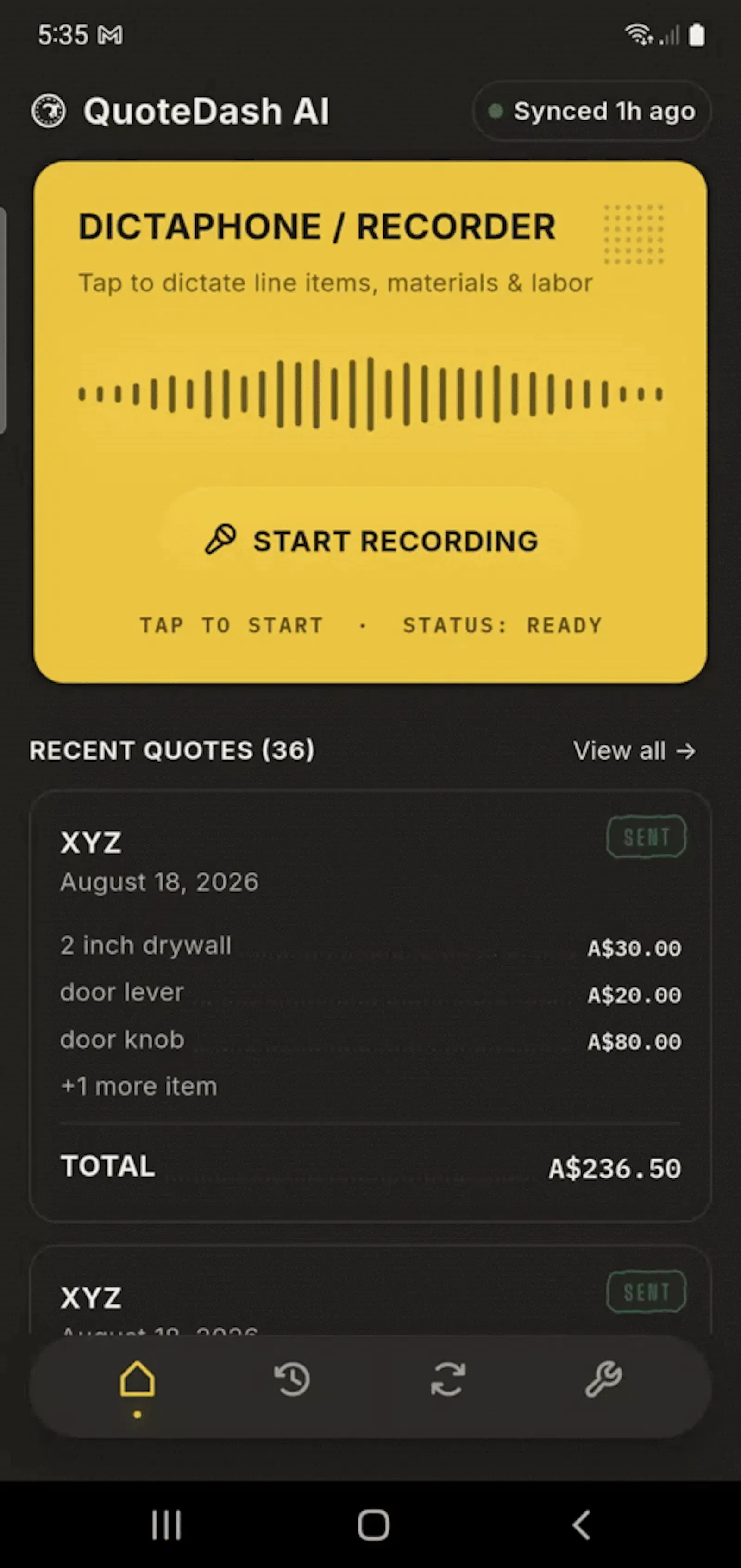 QuoteDashAI screenshot 1 (video preview)