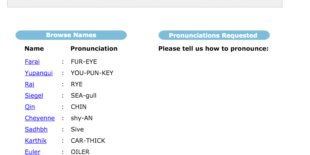 Pronounce Names How to correctly pronounce people's