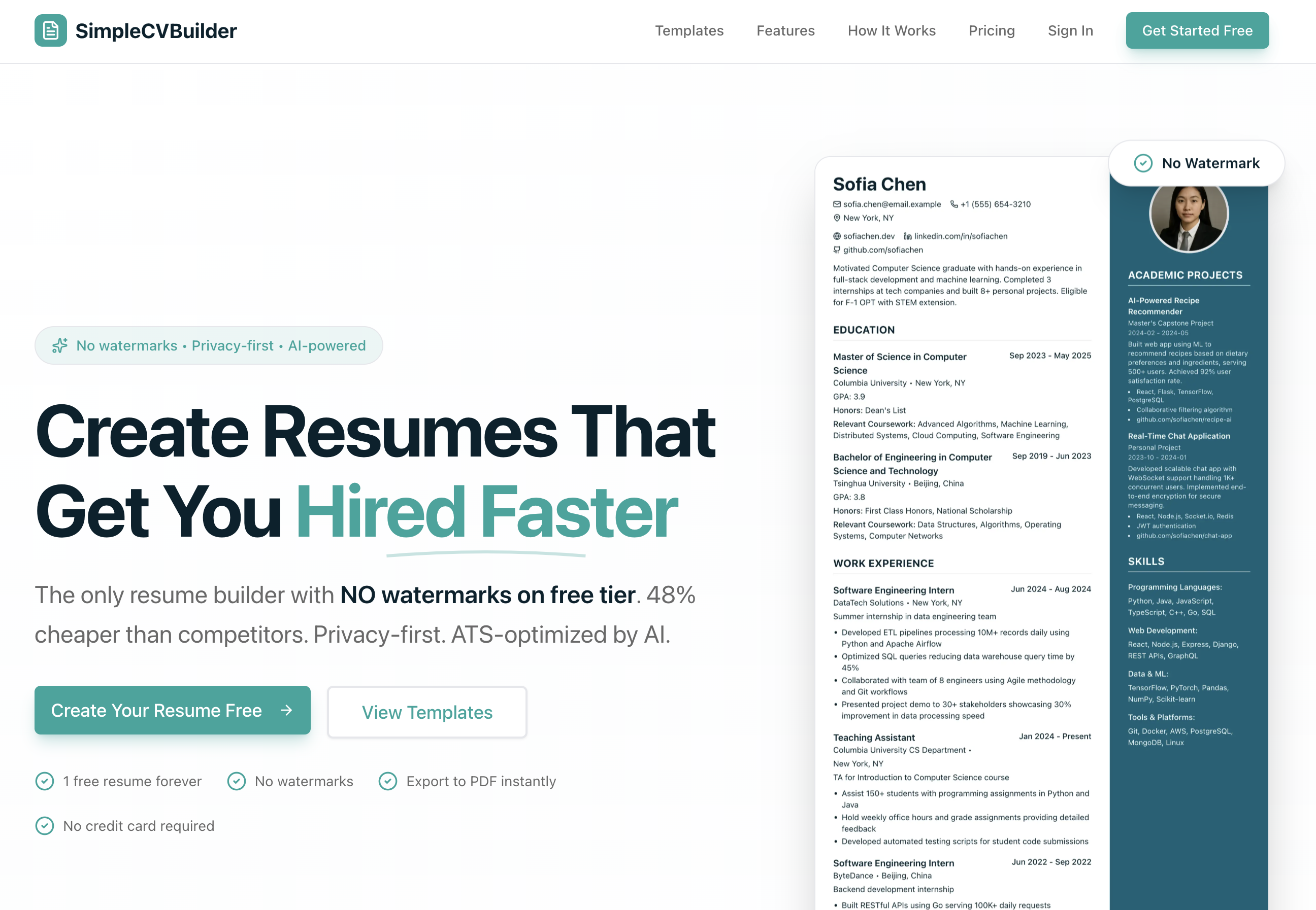 SimpleCVBuilder gallery image