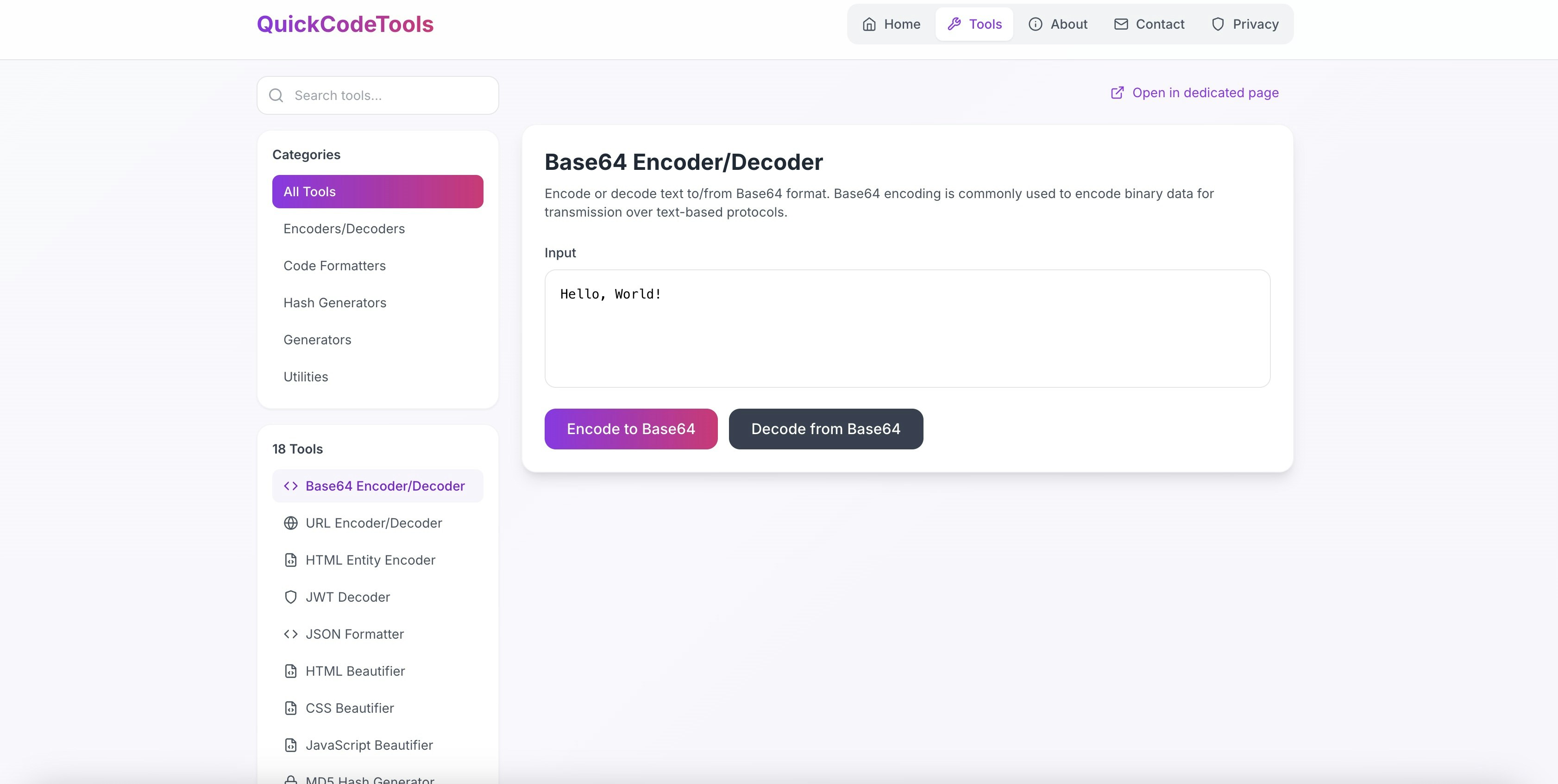 QuickCodeTools - Screenshot 2 showing product features and functionality
