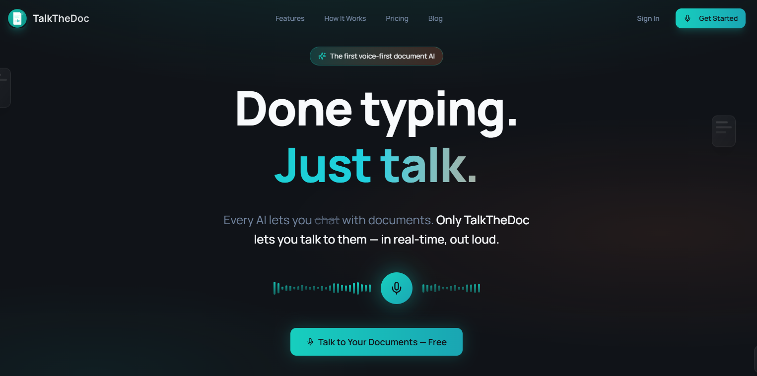 TalkTheDoc - Main product screenshot demonstrating key features and user interface