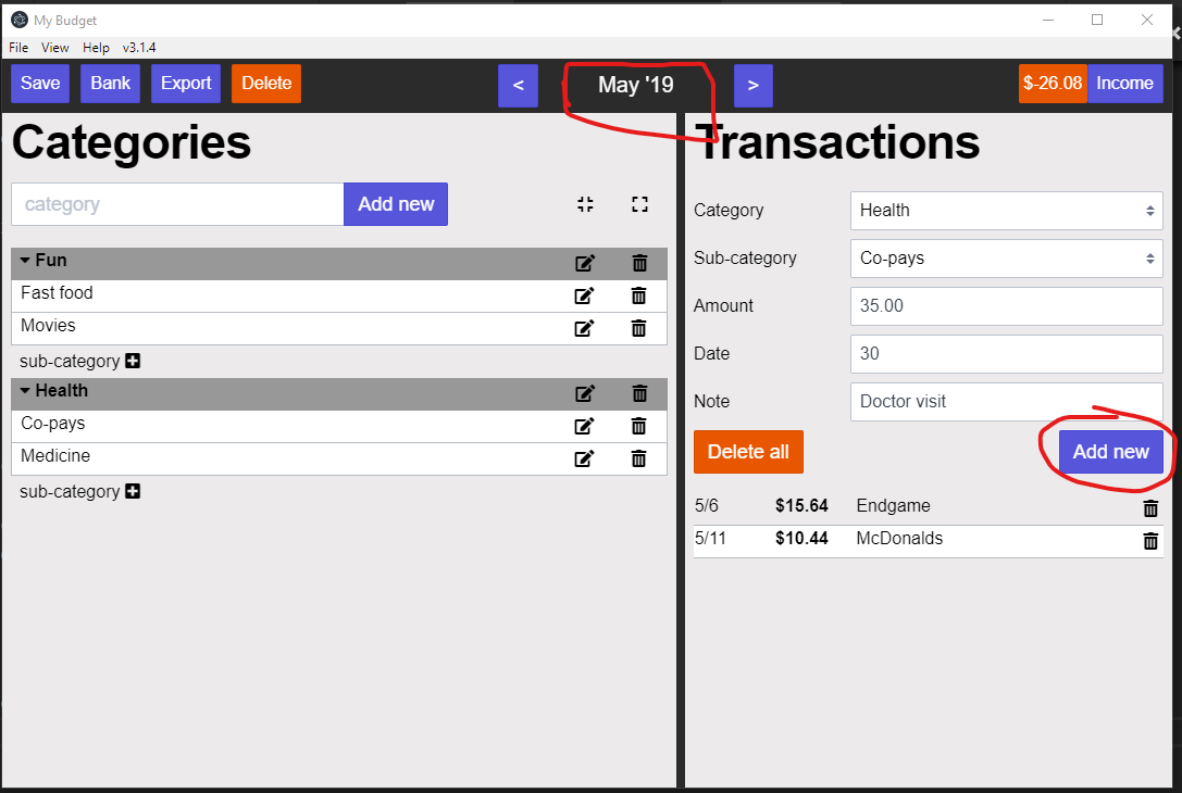 My Budget gallery image