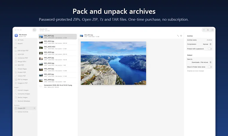 File Acture screenshot 7