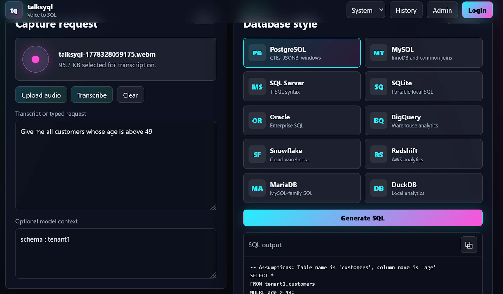 TalkSyQL screenshot 4