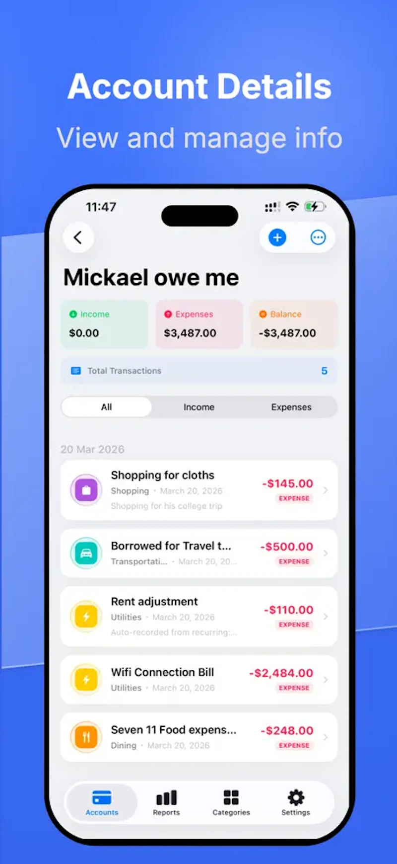 Expense Manager: Bills Tracker screenshot 5