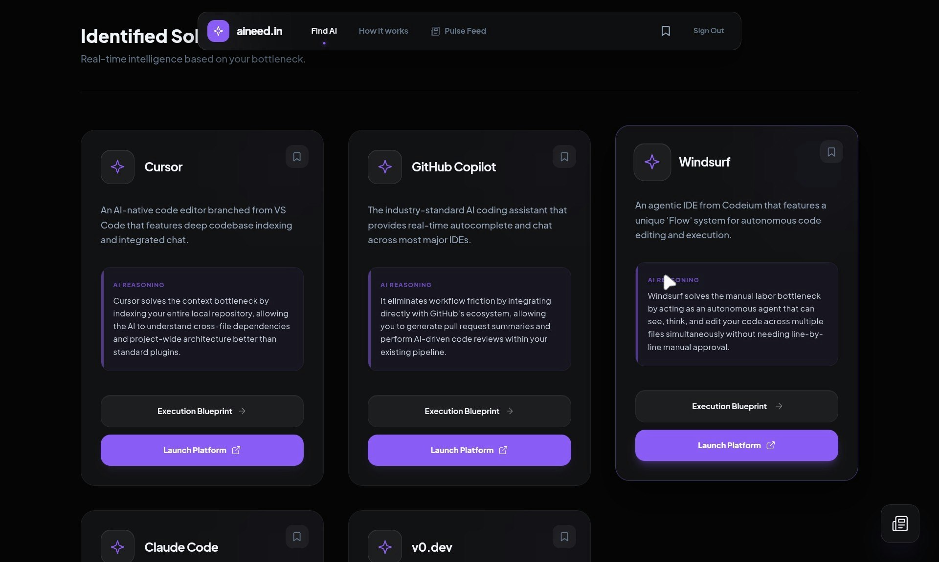 aineed.in - Screenshot 2 showing product features and functionality