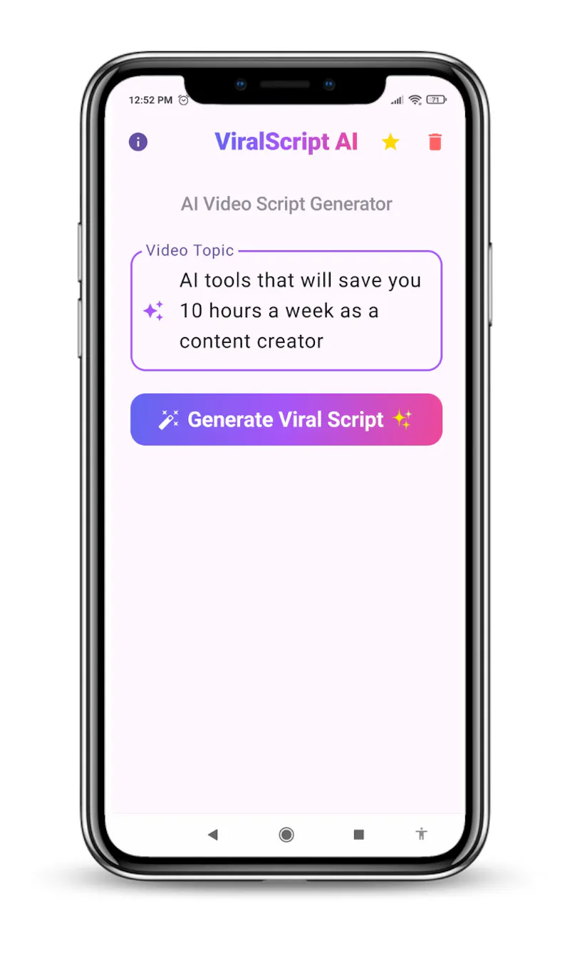 ViralScript AI: Video Writer screenshot 1
