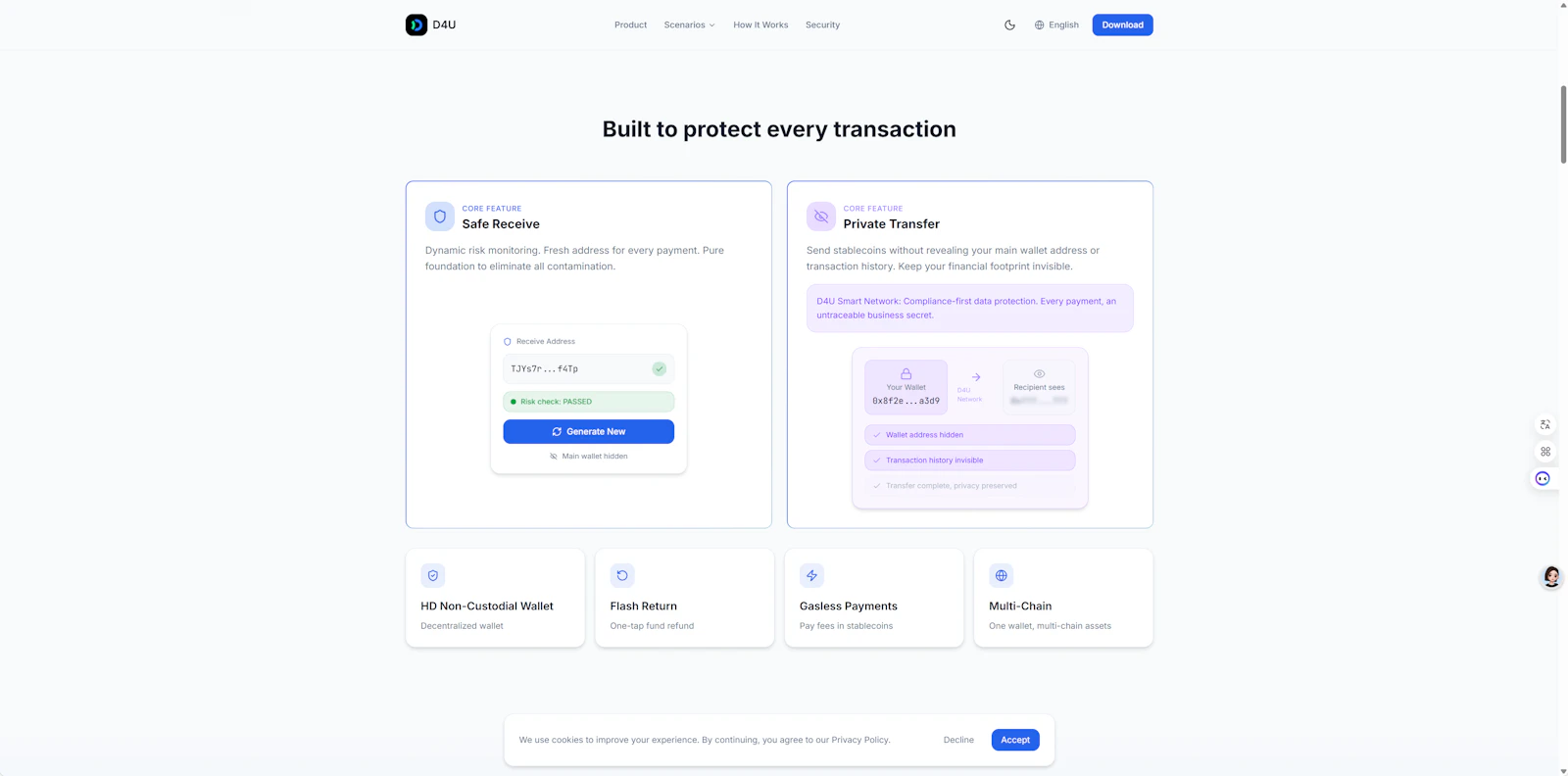 D4U Wallet screenshot 1